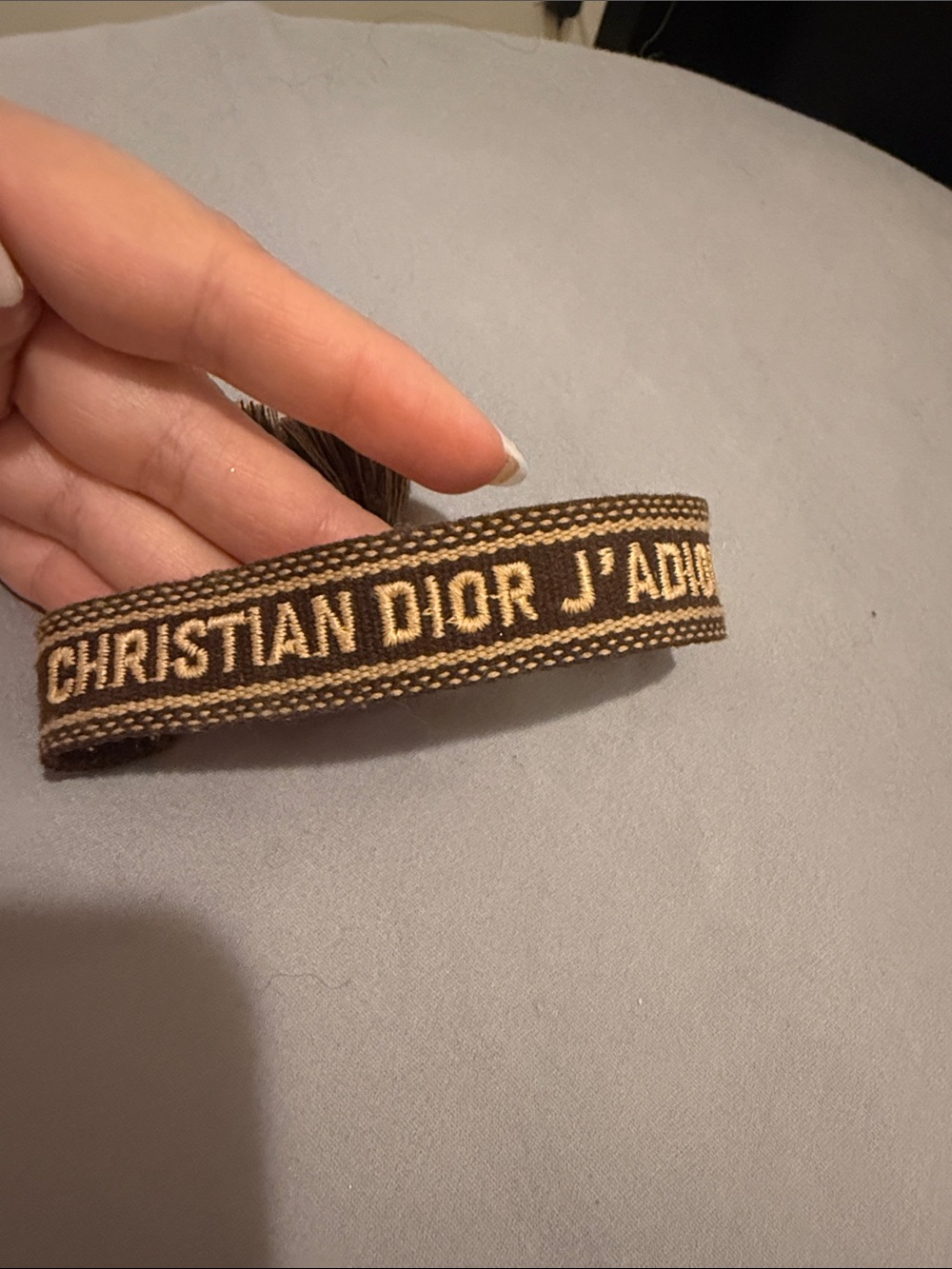 Woven Logo Bracelet in Brown and Beige